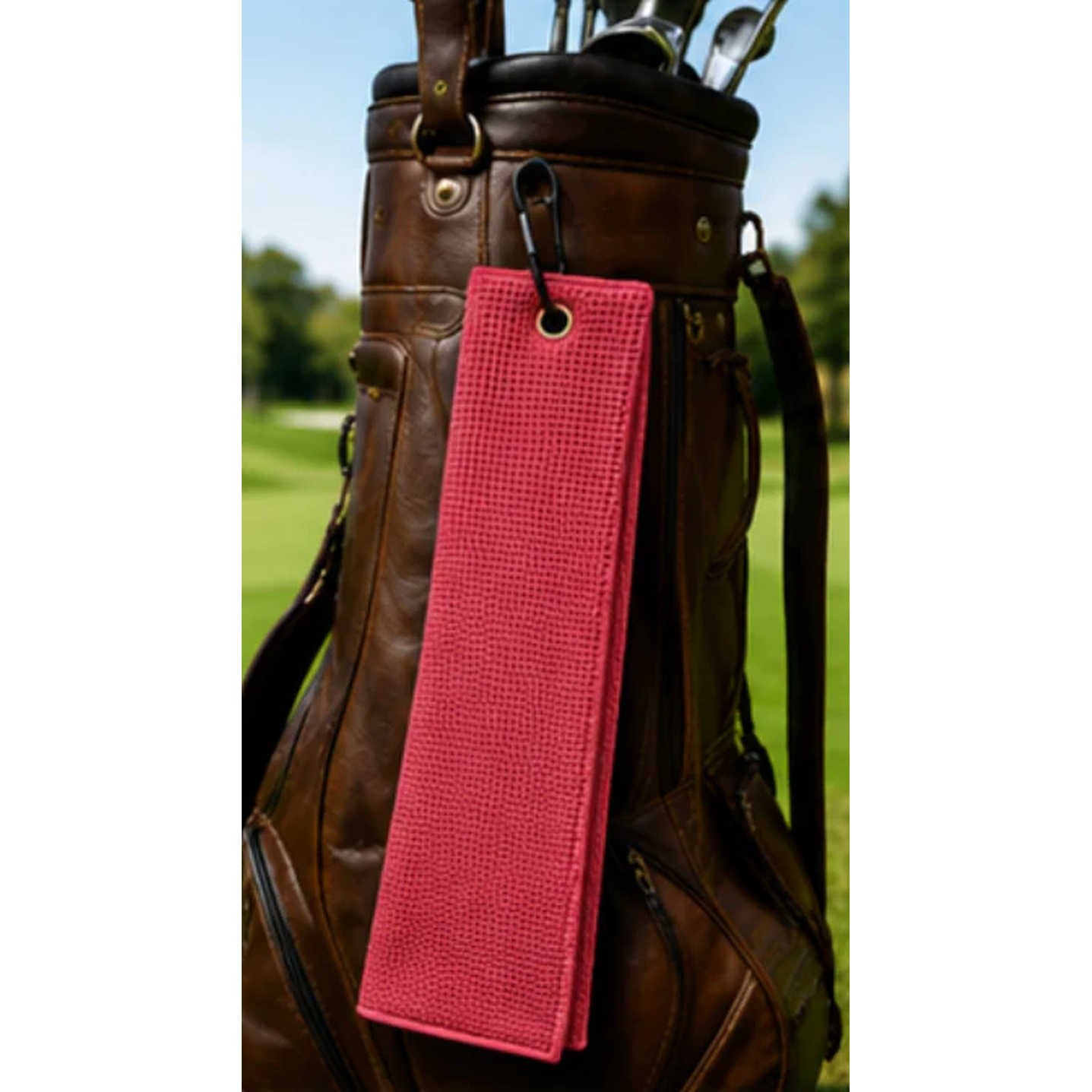 Waffle Microfiber Golf Towel - 40X60cm Tri-Fold